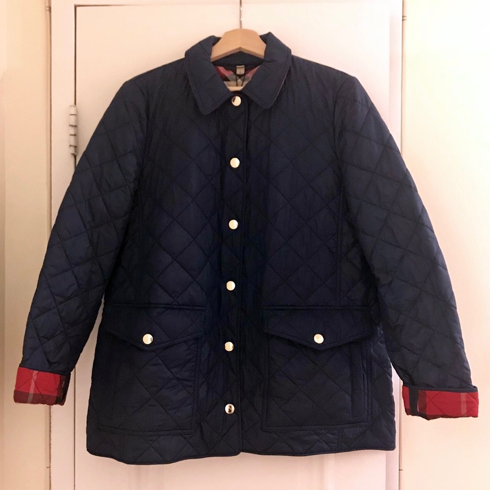 Burberry Westbridge Quilted Jacket, navy blue, NWT